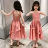 女の子の夏の服のカジュアルな女性の服のドレスEte Vestidos de Fiesta Robe illes Didi Kid Pour FilesベテントエレガントなローズQ0716