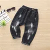Spring and Summer Autumn Baby / Toddler Trendy Ripped Jeans for Kids Boy Bottoms 210528