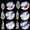 6pcs Crystal Stone Gem Silicone Moules Boucles d'oreilles Collier Pendentif Résine époxy Moule pour bijoux DIY Faire des résultats Fournitures