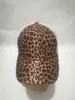 女性ポニーテール野球帽Crisscross Leopard Camouflage Washed Cotton Hats Trucker Cap