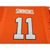 Goodjob Mannen Jeugd vrouwen Clemson Tigers Isaiah Simmons #11 Voetbal Jersey maat s-5XL of aangepaste naam of nummer trui