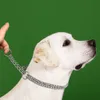 Dog Training Chain Pet Choke Collar Double Row Metal Stainless Steel Slip P for Large Dogs Y200515