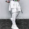 Män hip hop joggers elastiska midja japanska streetwear hajuku byxor 210715