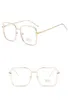 Büyük Çerçeve Kare Anti-mavi Işık Gözlük Çerçevesi Büyük Boy Bilgisayar Gözlük Çerçevesi WomenMen Kare Optik Gözlük Gözlük 5 renk