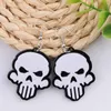 Fournitures de fête de fête Boucles d'oreilles crâne acrylique noir blanc Halloween petite personnalité exagérée boucle d'oreille européenne et américaine