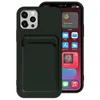 Silikontelefonfodral f￶r iPhone 14 Plus 13 12 Pro Max XR XS 7 8 SE iPhone14 Soft TPU Wallet Card Holder Case Cover