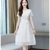 Весенне-летнее однотонное шифоновое белое пляжное платье миди, женское облегающее платье с коротким рукавом, вечернее платье, винтажное сексуальное платье больших размеров 210528179H