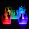 Wodoodporna 3.5L LED wiadro lodu Kolorowe Zmiana LED Cooler Wiadro Dwuosobowy Kwadratowy Kwadratowy Taca Lodowa Dla Bar Piwo Szampańskie Wino Napoje Piwo