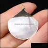 Charms Jewelry Findings & Components Charm Winding Copper Wire Shell Pendant Sector Natural Mother-Of-Pearl Pendants For Making Diy Necklace