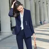 Women039s Two Piece Pants High Quality Green Blue Black Women Formal Pant Suit Spring Winter Autumn Ladies Slim Classic Blazer 6010174