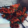 Dekorasyon Ipek Avrupa Daisy Krizantem Çiçek Flores Buket Ev için Yapay Çiçekler