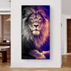 Lions Wild Animal Lion King Canvas Konstmålning Posters och tryck Cuadros Wall Art Bild för vardagsrum Heminredning