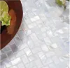 Natürliche super weiße Perlenschale Mosaik küche Fliese Herringbone Anordnung Badezimmer Hintergrund Wandfliesen