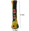 Roze Groen Blauwe Siliconen Smoking Pipe Glas Bongs 3.4 Inches Sigaret Hand Pipes Draagbare Mini Tabak Sigaretten Houder