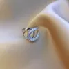 Metall Zirkon Kreuz Gold Offene Ringe Mode Koreanischen Schmuck Für Frau Luxus Hochzeit Party Mädchen der finger Ungewöhnliche Ring