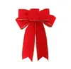 Arbre de Noël arcs rouge coton lin nœud papillon ornements pour guirlande fenêtre vacances intérieur extérieur décorations SN2996