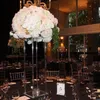 Party Decoration Acrylic Flower Vase Clear Table Centerpiece Marriage Luxury Floral Stativ Kolumner för Bröllop