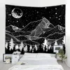 Tapestries Mountains Under The Moonr Printing Big Wall Mounted Hippie Hanging Bohemian Tapestry Mandala Art Decoration