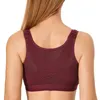 Kvinnors full täckning Trådlös X-form Back Support Non Padded Front Closure Contage Bra Plus Storlek