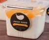 Temizle Kek Kutusu Şeffaf Kare Mousse Kapaklı Plastik Kek Kutuları Yoğurt Puding Düğün Parti Malzemeleri DHJ18