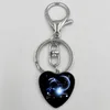Dwanaście Constell Heart Key Key Pierścienie Horoskop Znak Charm Bierek Bag wisi kobiety mężczyźni Modna biżuteria Will i Sandy