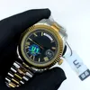 Mens Watches Silver Rom Number Face Big Date Men Sapphire Glass Rostfritt stål Automatiska mekanik Titta på Montre de Luxe