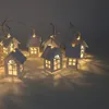 1,5 M 10 stücke Baum Haus Stil Fee Licht LED String Hochzeit Natal Girlande Jahr Weihnachtsdekorationen Für Zuhause Y201020