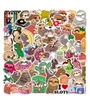 50Pcs/Lot 2 Style Wholesale Cartoon Cute Sloth Stickers Waterproof No-duplicate sticker For Kids Toys Notebook Skateboard Bottle Car decals