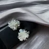 2021 tendencia moda Súper Hada pétalo de perla mujeres s925 aguja de plata pendientes femeninos coreanos joyería