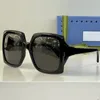 Fyrkantiga svarta solglasögon 0876 överdimensionerade bågar mode klassisk retrostil herr och dam designerglasögon rese semester UV400 linser med bokstäver