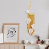 Желтая луна MACRAME на стене MACRAME CATHERS DENCH BOHO DECOR листья гобелен настенные детские детские украшения комнаты свадебный подарок 210310