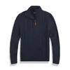 Män höst ull casual liten porslin dra halv zip ralp polo chedail cardigan jacka män vinter långärmad tröja pullover män 211221