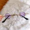 Sunglasses Korean Style Round For Women Brand Designer Vintage Small Frame Sun Glasses Fashion Retro Driving Eyewear UV400285e