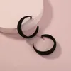 Hoop Huggie Simple Gold C Shape Frame Autumn and Winter Suede Earrings Women Fashion Jewelry Street Style Geometry4535463