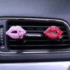 3 kolory samochód czerwony różowy wargi aromaterapia powietrza vent perfumy klip z bezpłatnym prezent pachnący bawełna kreatywny auto wnętrze świeżym powietrzem zapach dekoracji