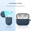 Custodie per auricolari anti-smarrimento Custodia protettiva in silicone antigraffio Design doppio colore scavato per Airpods3 2 Custodia Apple AirPods 3 Pro con gancio