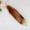 Fox Tail Pendants chain 40cm Fur Pom Chain Charm Bag Car Key Ring Gift Jewelry K16442787487