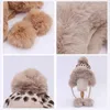 Gorro/crânio tampas de lei hat feng hat leopard pompom lã adorável maconha tampa quente personalidade selvagem ao ar livre no outono ski de neve de inverno pros22