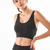 Gym Kläder Yoga Toppar Kvinnor Fitness Sport Bra med Pad High Impact Strap Crop Top Backless Vest Workout Running ActiveWear Femme