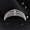 Couronne et diadème couleur argent, accessoires de cheveux pour femmes, accessoires de mariage, diadème en cristal strass, couvre-chef