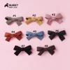 Симпатичные Corduroy Baby Girl Hair Clips Bow Hairpsins для детей Colden Handmade Clips Newborn Bark Barlettes Аксессуары для волос для девочек