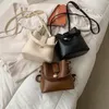 Mini PU Skórzane wiadro Crossbody Torby dla kobiet 2021 Moda Torebki Ramię i torebek