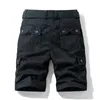 Oiata Mannen Zomer Casual Vintage Classic Pockets Losse Fit Cargo Shorts Uitloper Mode Twill 100% Katoen 210716