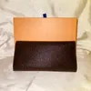 France Designer Women Long Checkbook Wallet Credit Card Po Holder Wallet Brown Mono Gram White Checkered Canvas Leather Fre297C