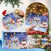 Calendario dell'Avvento di Natale per bambini Conto alla rovescia per le vacanze con portachiavi in silicone micro adorabile da 24 pezzi 211018