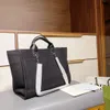 2022 Luxury Designer Bag Canvas Pearl Tote Handväskor Axel Shopping Messenger Väskor för kvinnor Hög kapacitet Väska med dammväskor SI286K