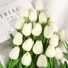 Tulipes artificielles PU Touch tige unique fausse fleur 34 cm tulipe pour la maison mariage fête bureau décor