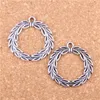 21st Antik Silverpläterad Bronspläterad Olive Branch Laurel Wreath Charms Pendant DIY Halsband Armband Bangle Findings 34mm