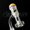 Beracky Fully Welded Smoking Terp Slurper Quartz Banger with Glass Marble Pill Set 10mm 14mm 18mm Male Female Seamless Beveled Edge Nails For Bongs Dab Rigs