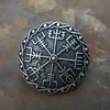 Pins, Brooches 10pcs Viking Women Brooch Vintage Metal For Men Nordic Compass Jewelery Wholesale
